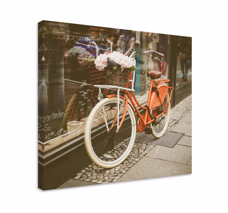 Tableau villes et pays affichage de vélos charmants - TenStickers