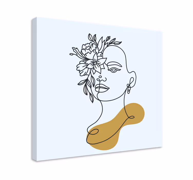 Tableau fleurs Illustration de fleurs dans mes cheveux - TenStickers