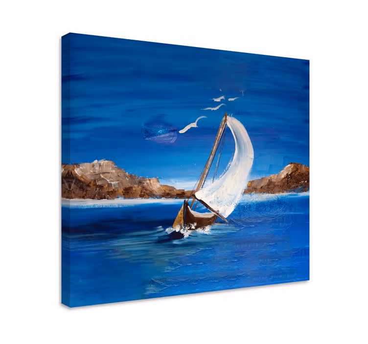 Tableau mer Bateau de tableau - TenStickers