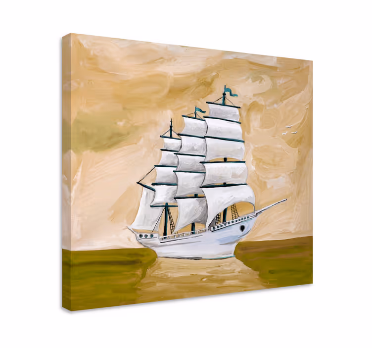 Tableau mer Navire peint - TenStickers
