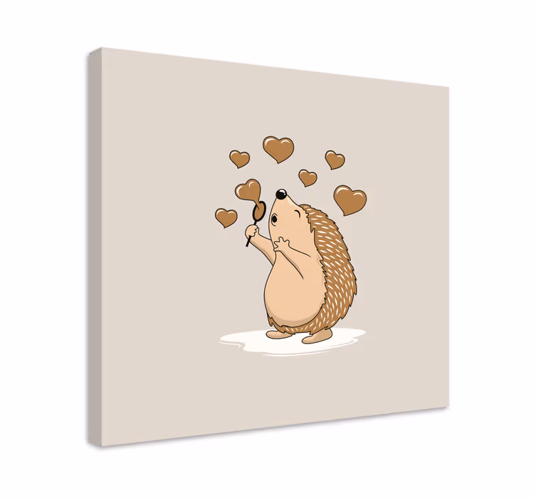 Tableau animaux hérissons heureux et amoureux - TenStickers