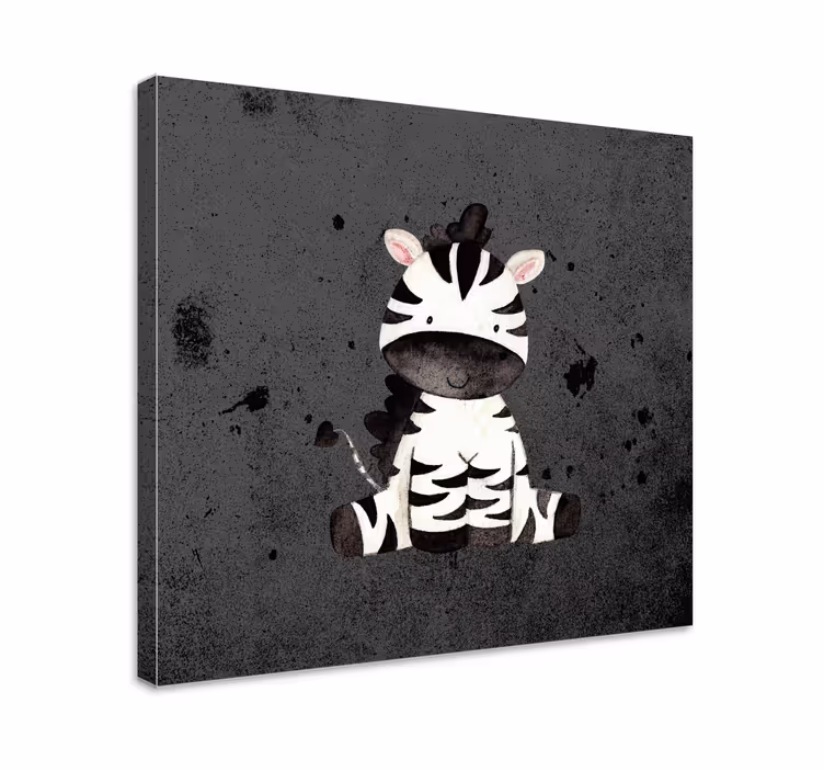 Tableau animaux personnage de zèbre mignon - TenStickers