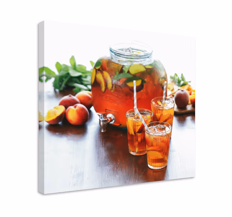 Tableau Pêches et coupes en verre - TenStickers
