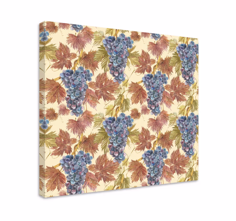 Tableau fruits raisins et feuilles - TenStickers