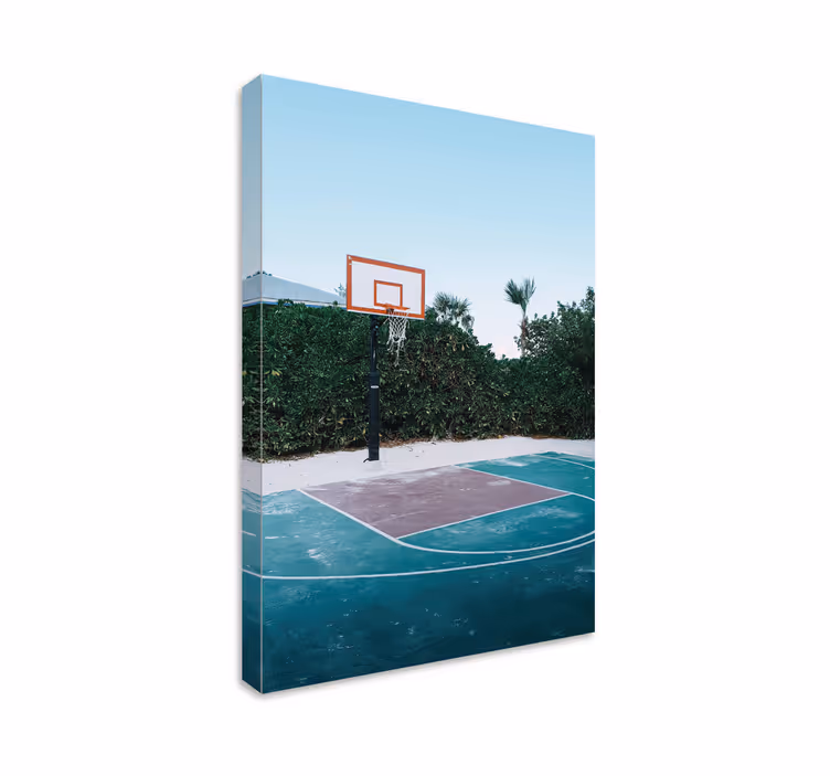 Tableau maison Terrain de basket simple - TenStickers