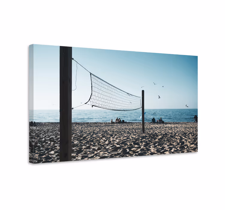 Tableau maison Filet de volley-ball plage - TenStickers