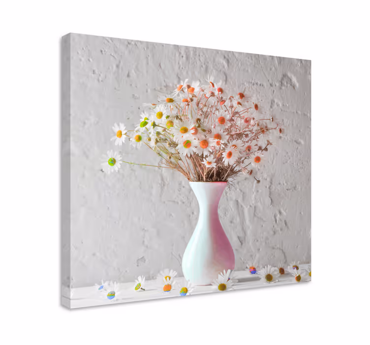 Tableau fleurs Fleurs de marguerite dans des pots colorés - TenStickers