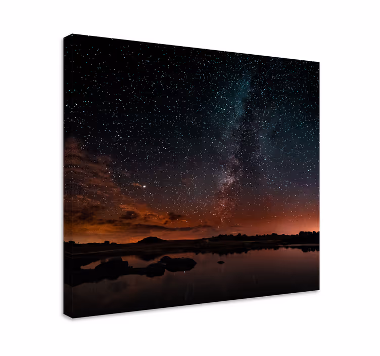 Tableau paysages ciel étoilé nocturne - TenStickers