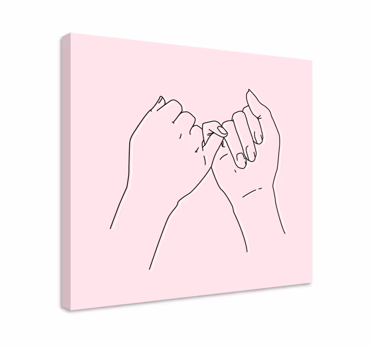 Tableau scandinave Mains tenant les doigts - TenStickers