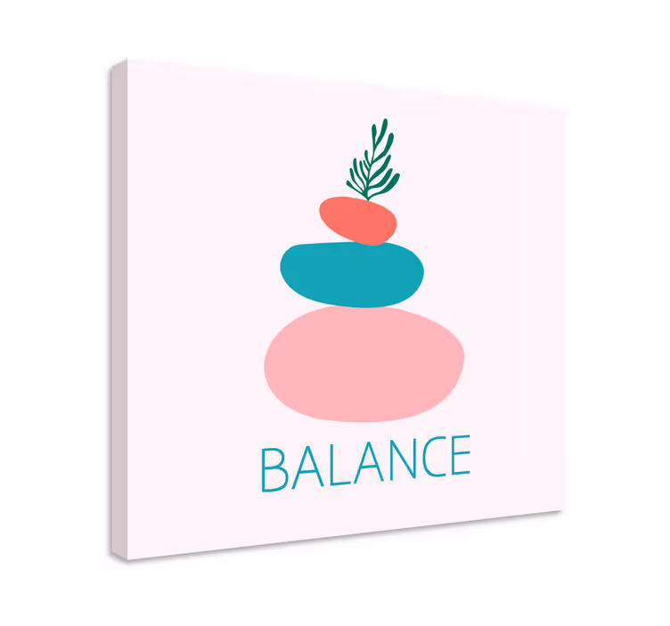 Tableau scandinave équilibre minimaliste - TenStickers