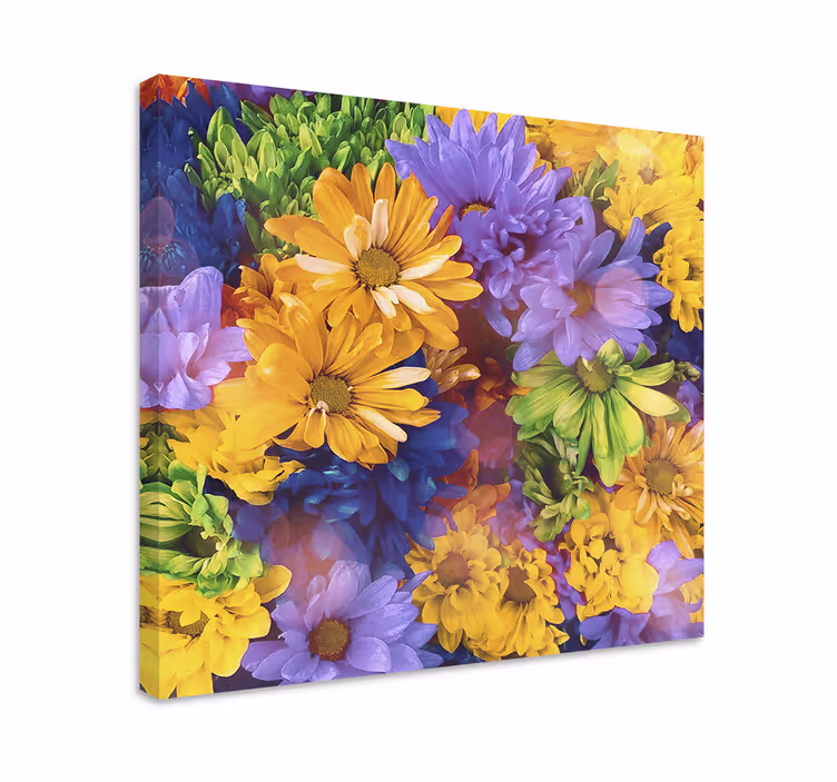 Tableau fleurs Pétales colorés - TenStickers