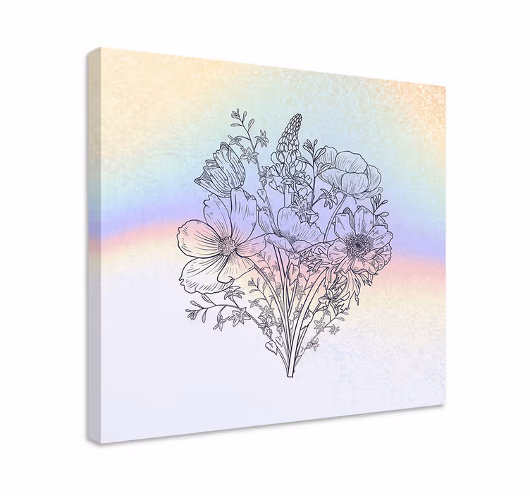 Tableau fleurs Couleur réaliste - TenStickers