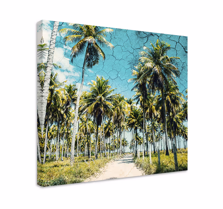 Tableau salon Paysage avec des palmiers - TenStickers