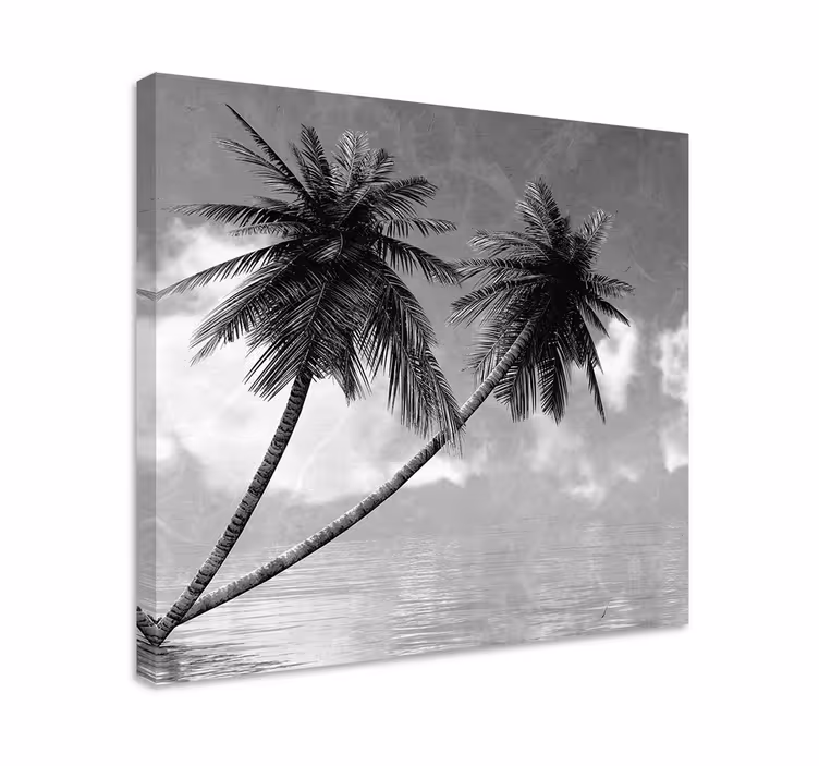 Tableau salon Paysage de palmiers de plage - TenStickers