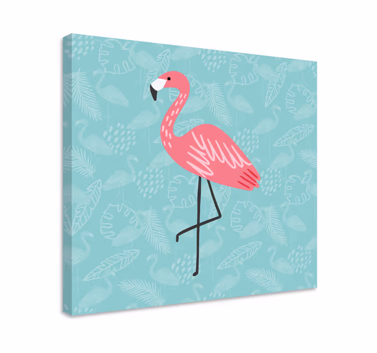 Tableau animaux flamant rose en posture gracieuse - TenStickers