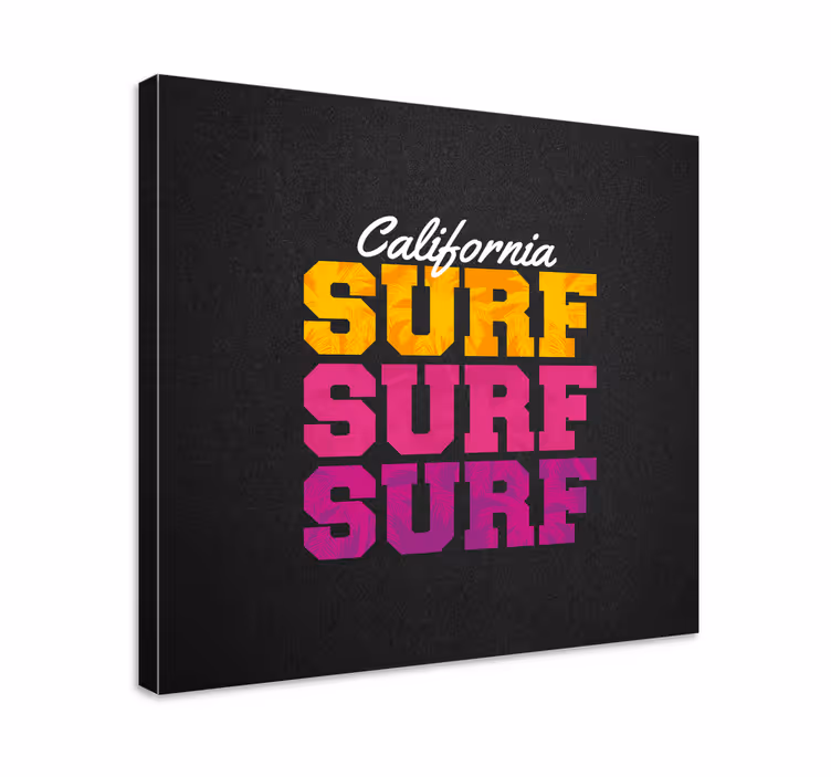 Tableau salon Design coloré de surf en californie - TenStickers