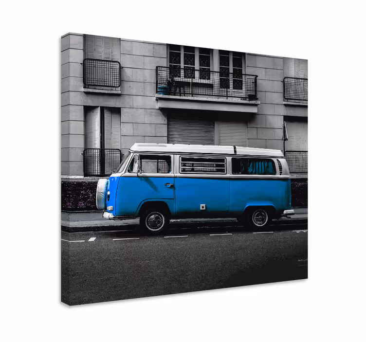 Tableau salon Vieux combi bleu - TenStickers