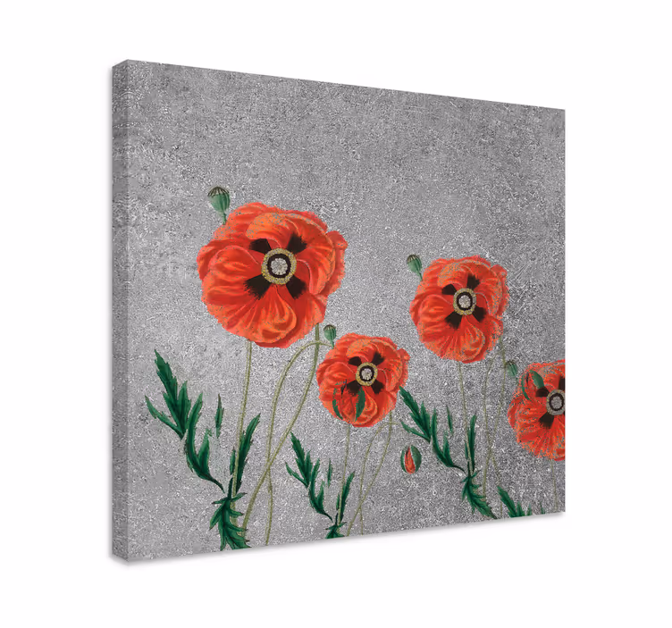 Tableau fleurs et plantes pétales de coquelicots vibrants - TenStickers