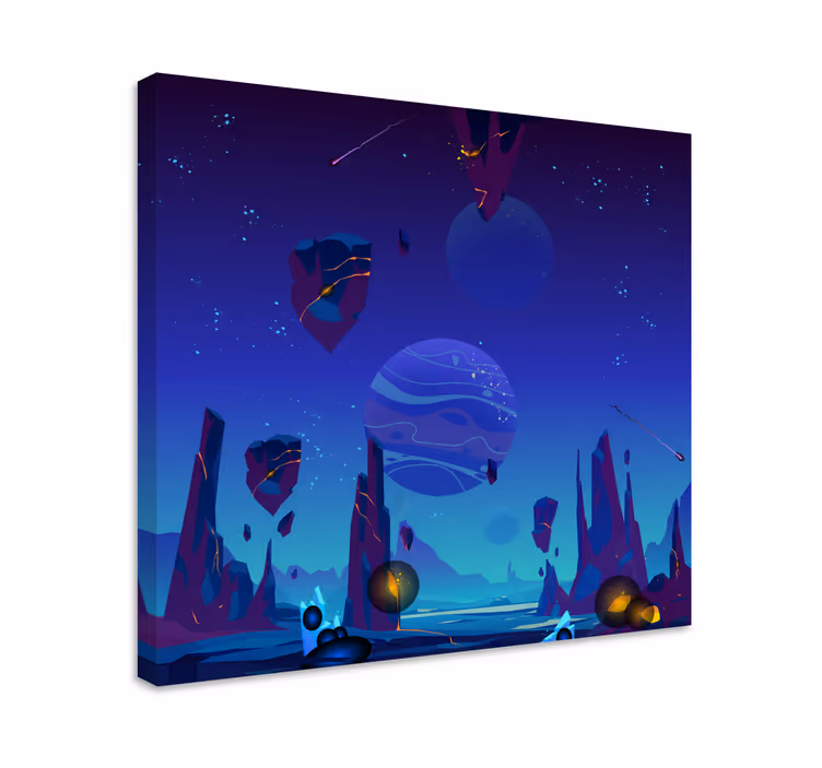 Tableau enfant Surface de l'espace de dessin animé - TenStickers