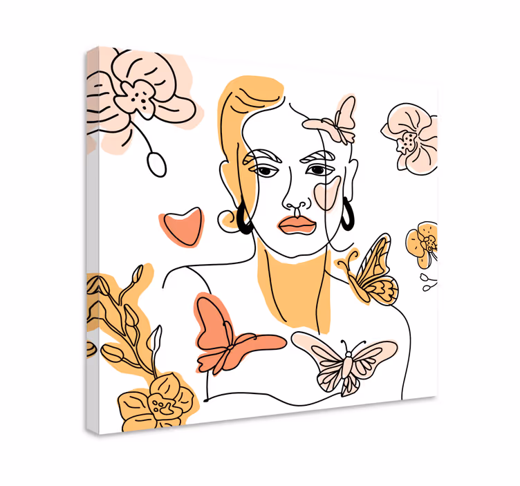 Tableau chambre Visage de femme abstraite - TenStickers