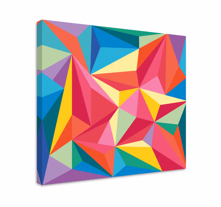 Tableau géométrique Image géométrique multicolore - TenStickers