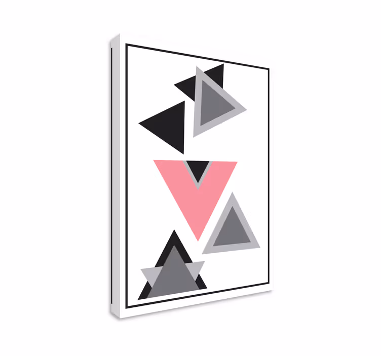 Tableau géométrique Art abstrait triangles - TenStickers