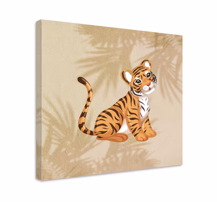 Tableau éléphant Portrait de bébé tigre - TenStickers
