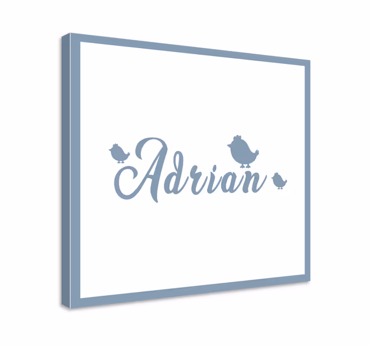 Tableau abc Œuvre personnalisée avec nom - TenStickers