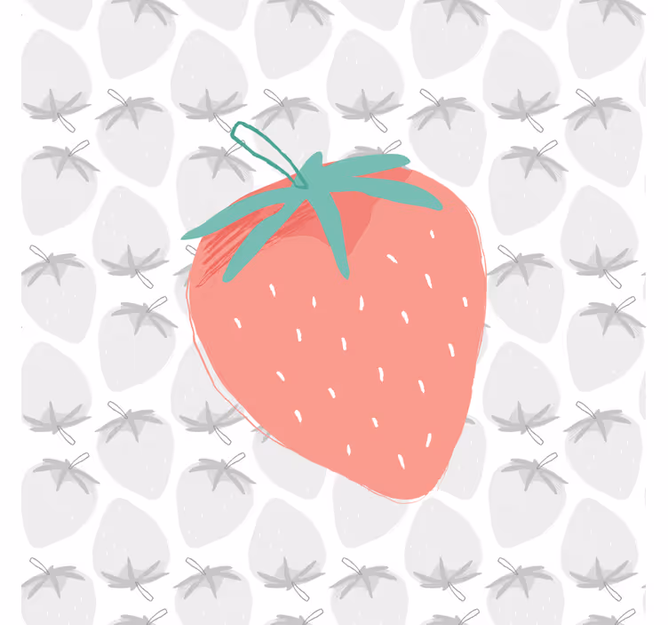 Tableau fruits illustration fraise - TenStickers