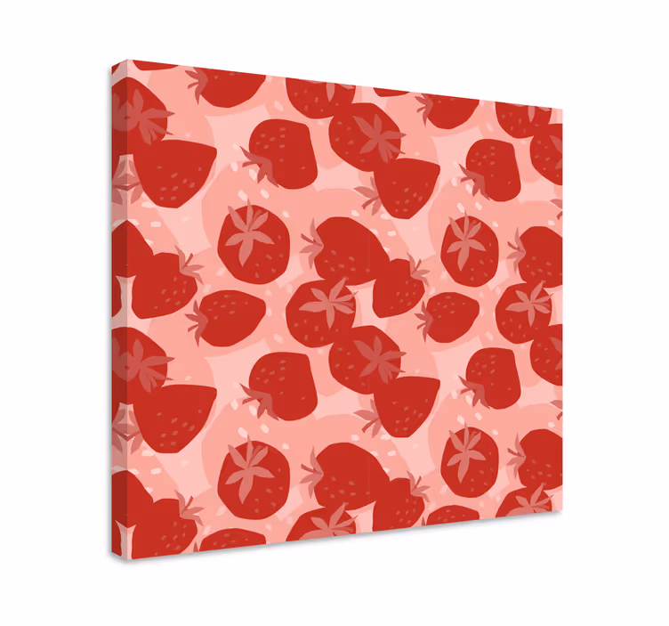 Tableau fruits motifs fraises - TenStickers