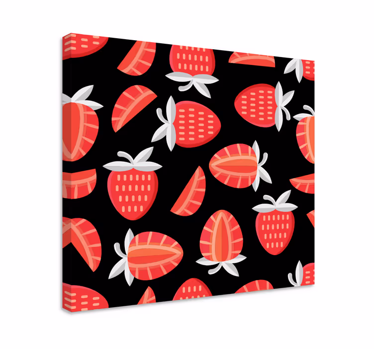 Tableau fruits motif fraises - TenStickers