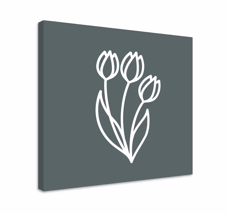 Tableau fleurs Jolies tulipes blanches - TenStickers
