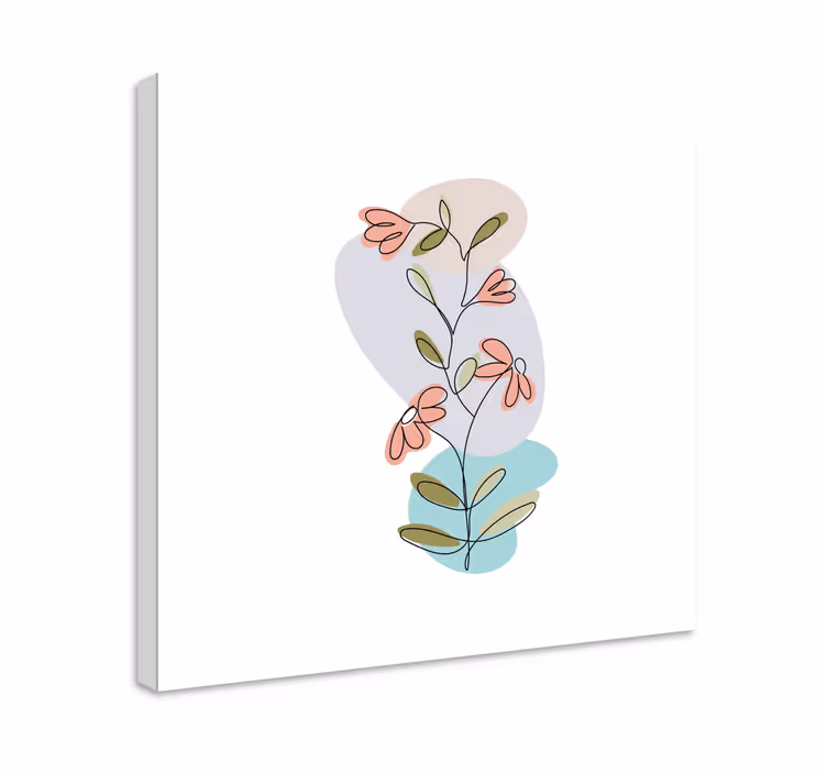Tableau fleurs Design minimaliste de fleurs de marguerite - TenStickers