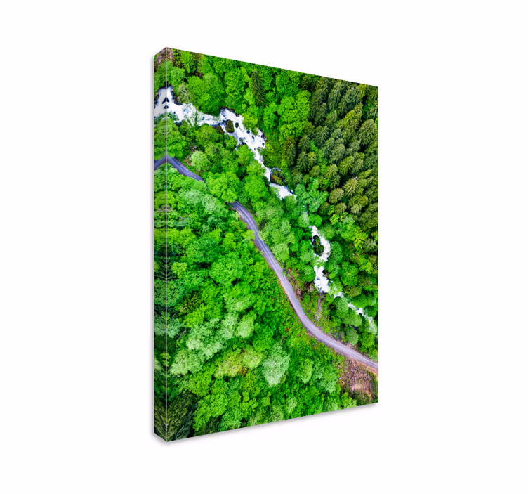 Tableau paysage Ligne de rivière vue du pilote - TenStickers