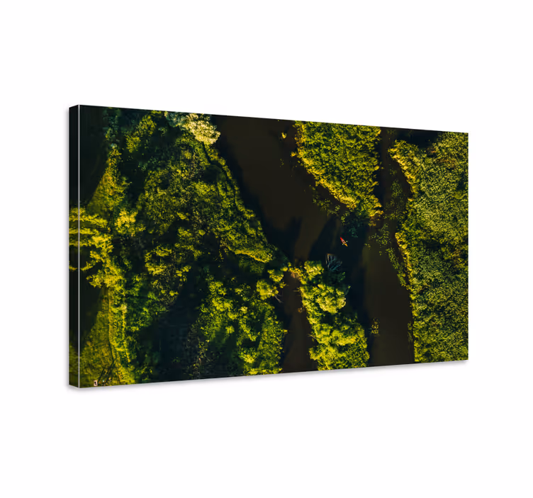 Tableau paysages scène de rivière paisible - TenStickers