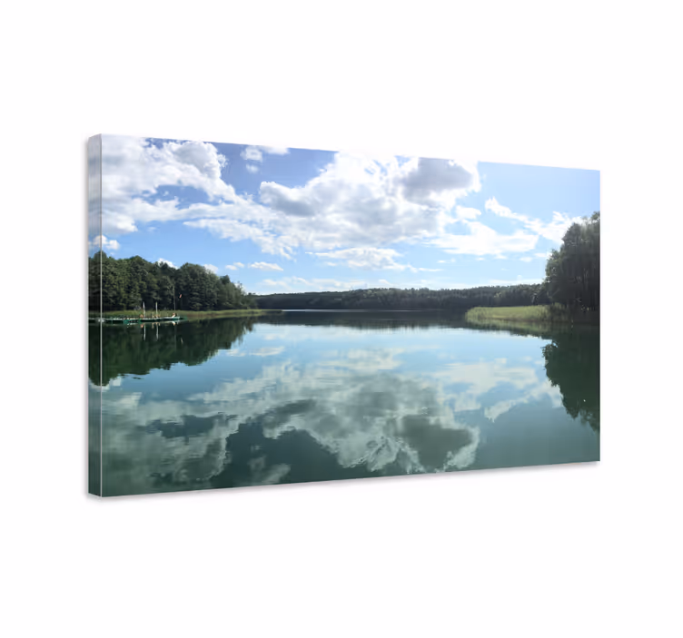 Tableau paysages vue sur lac réfléchissant - TenStickers
