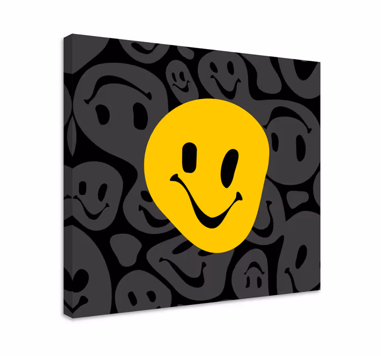 Tableau visage souriant heureux - TenStickers