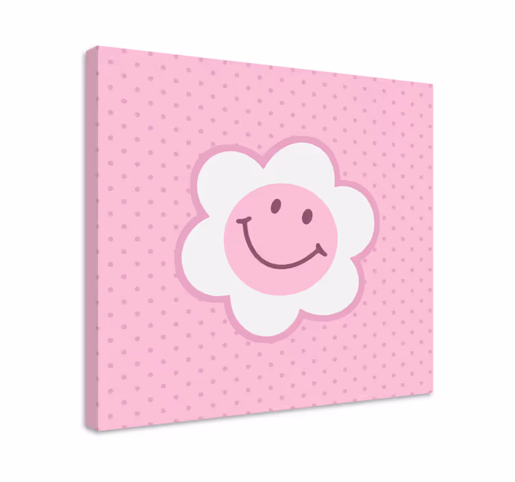 Tableau cerfs visage de fleur souriant - TenStickers