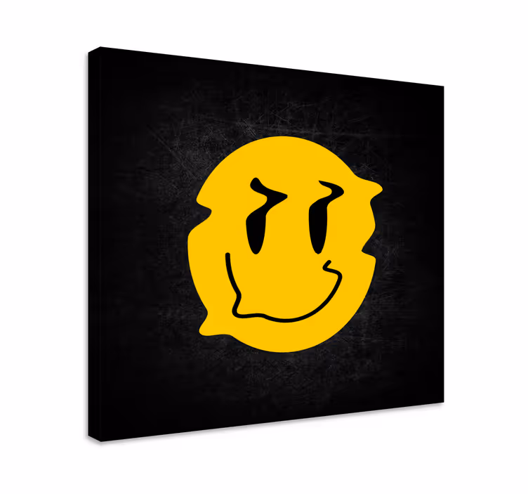Tableau texte visage souriant joyeux - TenStickers
