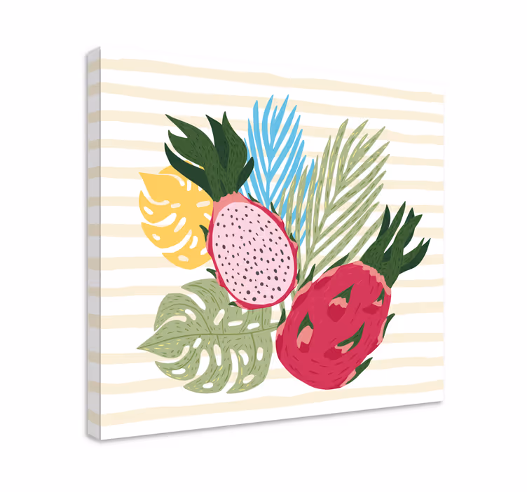 Tableau fruits arrangement de fruits tropicaux - TenStickers