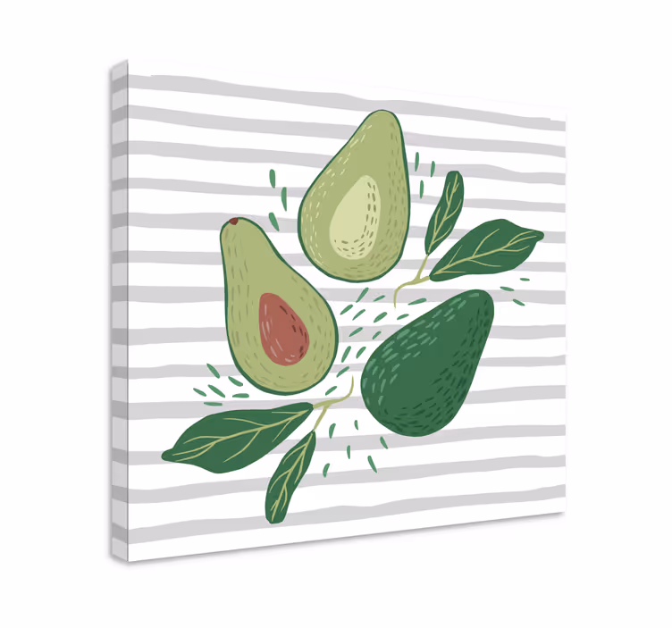 Tableau fruits arrangement trio avocat - TenStickers