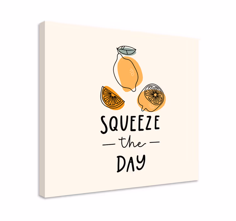Tableau texte Citation drôle avec du citron et de l'orange - TenStickers