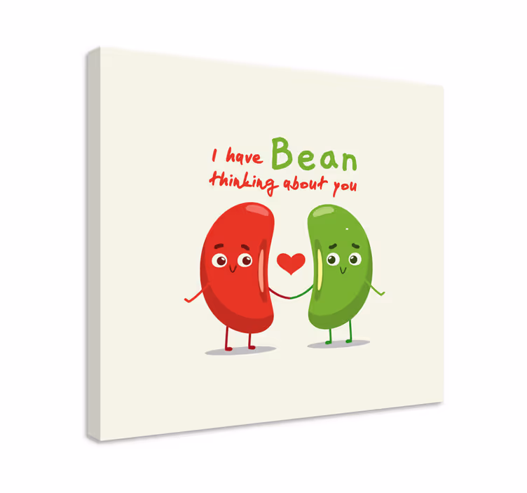 Tableau fruits aimer les haricots ensemble - TenStickers