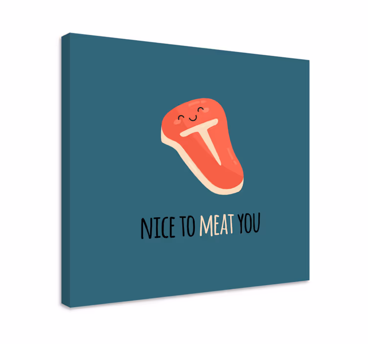 Tableau fruits sourire de steak heureux - TenStickers