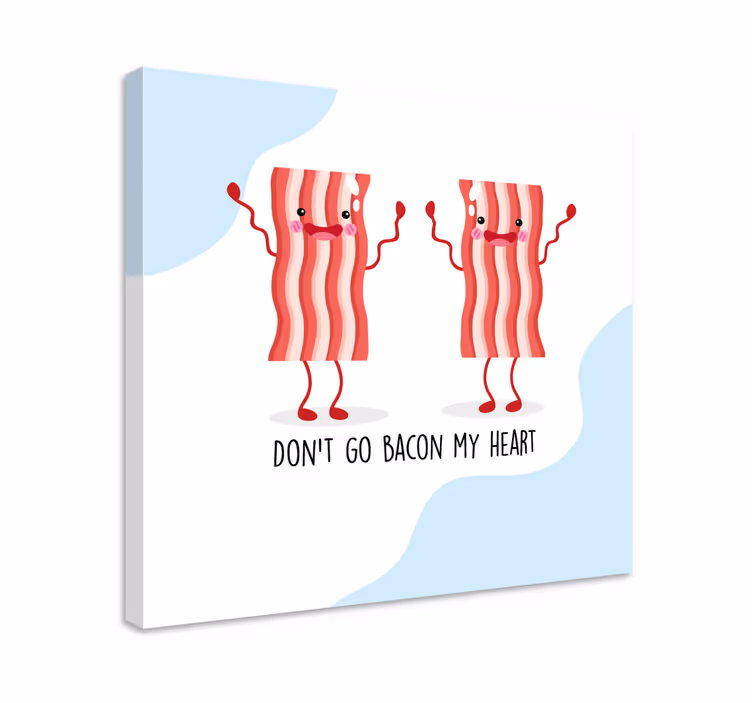 Tableau texte Citation drôle avec du bacon - TenStickers