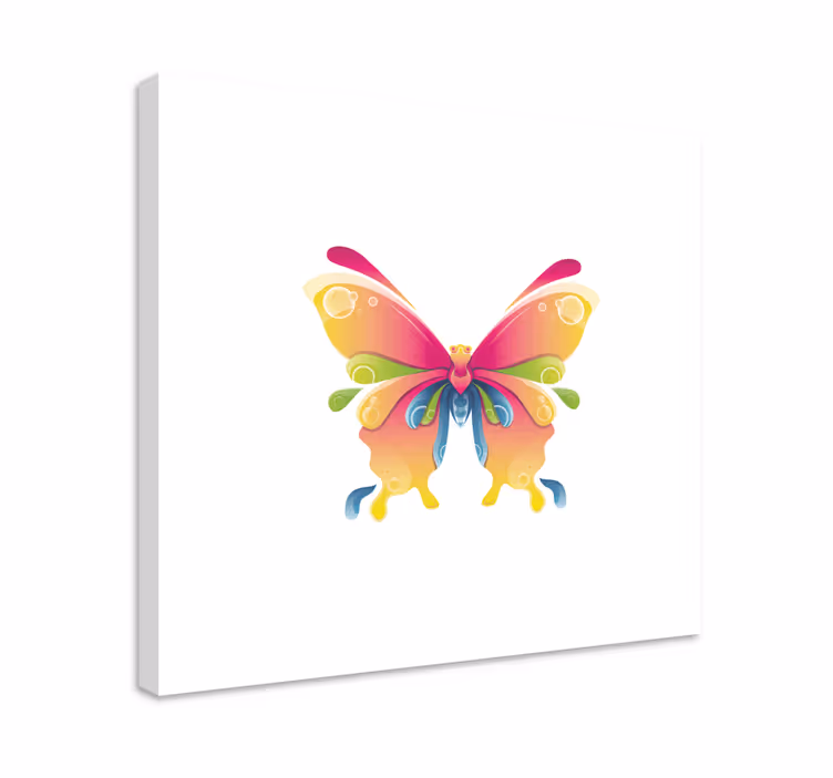 Tableau papillon Papillon peint coloré - TenStickers