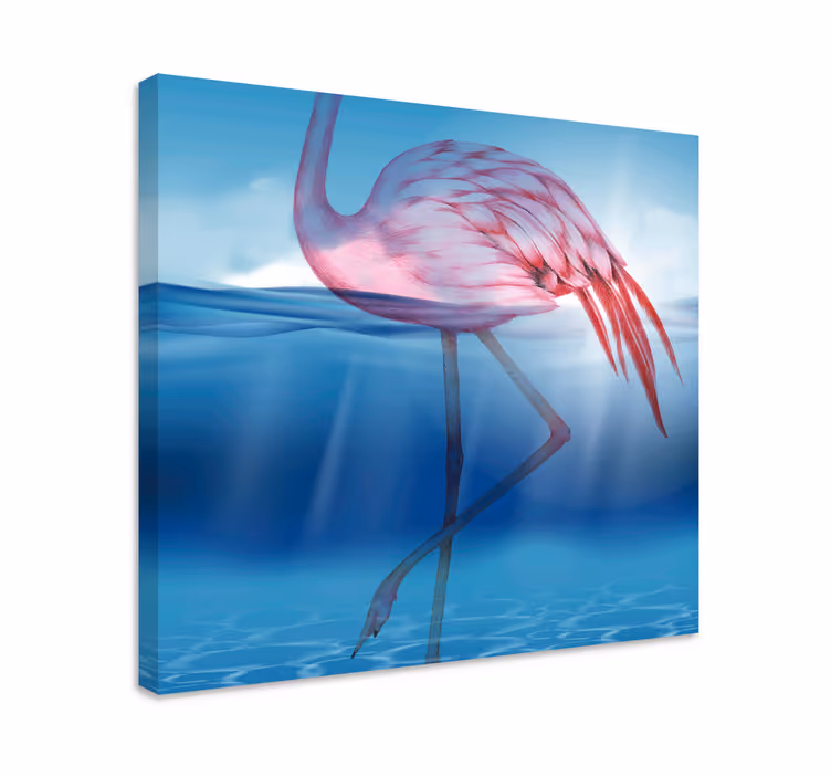 Tableau oiseaux pose élégante de flamant rose - TenStickers