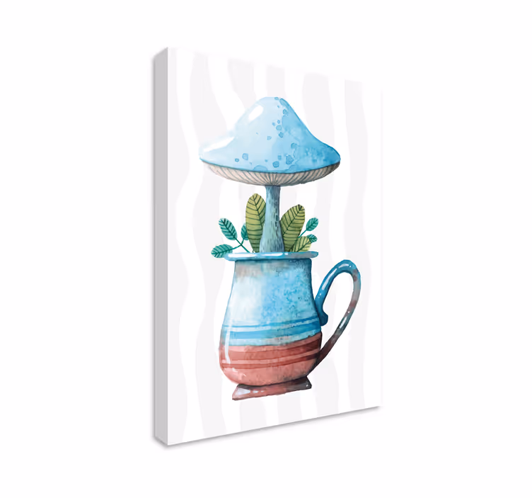 Tableau cuisine Champignon mignonne à la tasse - TenStickers