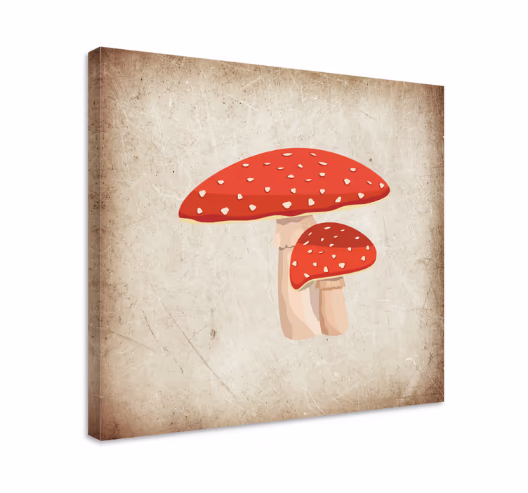 Tableau cuisine Illustration de champignon amanite - TenStickers