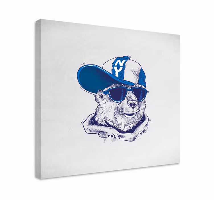 Tableau animaux style ours cool - TenStickers